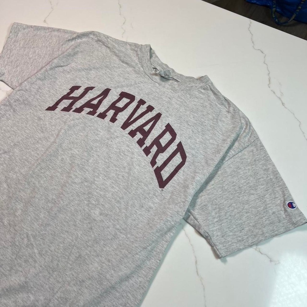 Champion Harvard University T-Shirt Mens XL Vintage 90s Made in USA Gray Arch